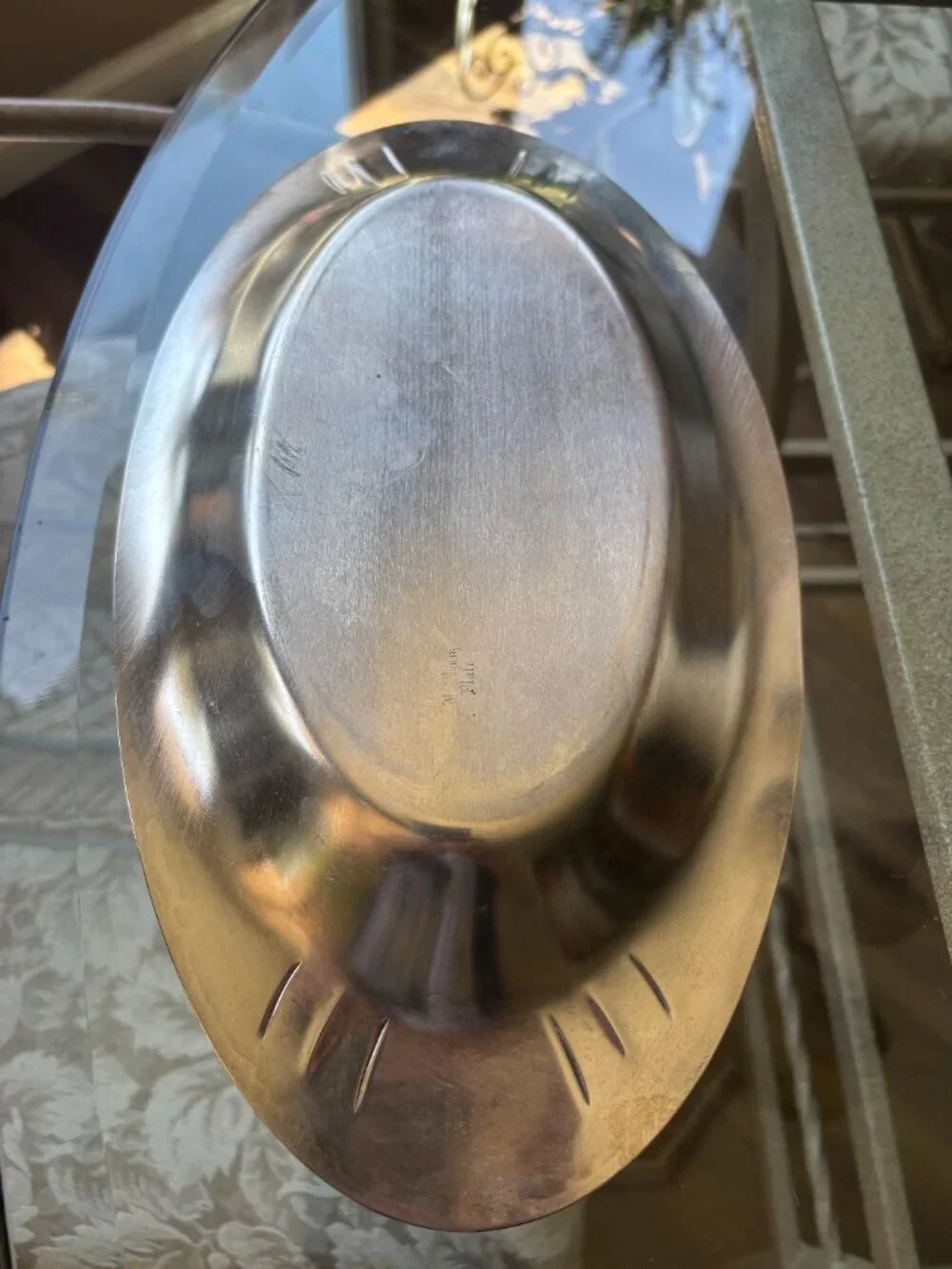 Vintage Heirloom Plate Silver Plated Oval Serving Platter